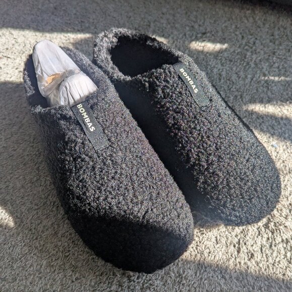 NEW Bombas Men's Cozy Sherpa Warm Winter Supportive Sunday Slipper Black 11 - Picture 6 of 7